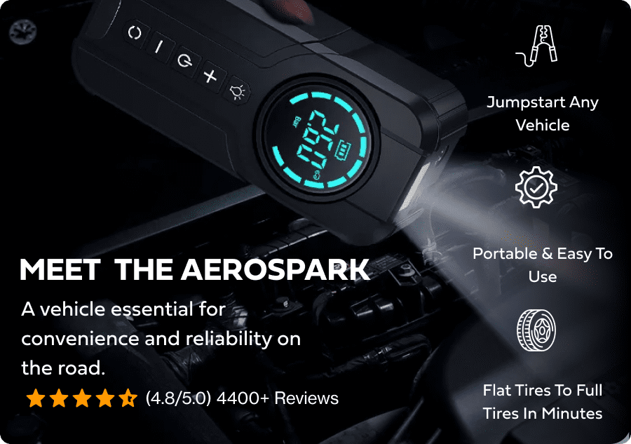 AeroSpark: Portable Inflator & Jump Starter